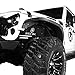 Hooke Road Front Steel Inner Fender Liners w/Star Logo Compatible with Jeep Wrangler JK 2007-2018 Sport Sahara Rubicon 2/4 Doors