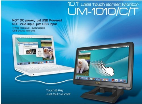 LILLIPUT UM-1010/C/T 10.1" USB Touch Screen LED Monitor High Resolution 1024*768 BY LILLIPUT OFFICIAL