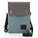 Women's Small Canvas Crossbody Purse 6 inch Cell Phone Bag With Shoulder and Wrist Strap(Light Green)