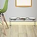 Platinum Pets Modern Triple Diner Feeder with Stainless Steel Dog Bowls, Large, Pearl White