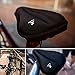 SuperSo Bike Gel Seat Cushion Cover - Premium Padded Bike Saddle - Comfortable Alternative Bicycle Cover for Passionate Cyclists (Black Medium-Narrow)