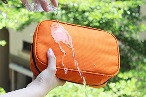 Travelling Toiletry Bag, Dopobo Portable Hanging Water-Resistant Wash Bag for Travelling, Business Trip, Camping(orange)