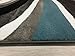 Abstract Contemporary Modern Blue Area Rug 5' 3