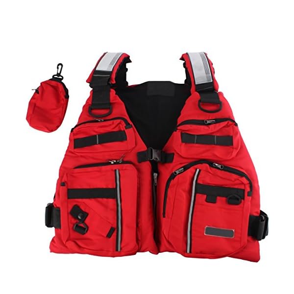 Red-Adult-Buoyancy-Aid-Sailing-Fishing-Kayak-Canoeing-Life-Jacket-Vest