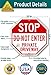 Stop Do Not Enter Private Driveway Sign, 12