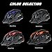 MOON Cycling Helmet, Ultralight Bicycle Helmet, in-Mold Lightweight Bike Helmet for Road Mountain Biking Racing, Safety Protect Sport Helmet - Black with Blue/Gray/Red/Orange