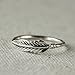 Antique Jewelry Solid Sterling Silver Feather Ring Stacking Rings Bride Wedding Valentine's Festival Gifts for Boyfriend Girlfriend (US Size)