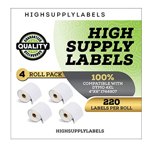 Dymo 4XL Labels (4 Pack) Compatible 1744907 4x6 Dymo Labels | Dymo 4x6 Labels | Dymo Labels 4x6 | Dymo 4XL Labels 4x6 | 4XL Thermal Labels | 4XL Shipping Labels | 4x6 4XL Dymo Labels - Thumbnail 5