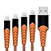 Haribol iPhone Lightning Cable, MFi Certified iPhone Charger 4Pack[ 3.3FT 6.6FT 10FT] Nylon Braided Charger Cable for iPhone X, 8 Plus, 8, 7 Plus, 7, 6 Plus, 6, 6S Plus, 6s, 5, iPad and More (Orange)
