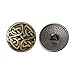 PEPPERLONELY Brand 10PC Antiqued Bronze Round Pattern Carved Scrapbooking Sewing Buttons 17mm (Approximately 5/8 Inch)
