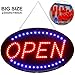LED Open Sign, FITNATE Large 23x14 inch Business Open Sign (Red/Blue)