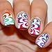 Floral Watermarble Stencils Nail Vinyls By Twinkled T - 1 Sheet of 16 Stencils
