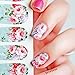 GBSTORE 1 Sheet of 12 Pcs Chic Bloomy Floral Pattern Nail Art Water Decals Transfer Stickers