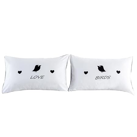 2 X Pillowcase 74x48 Cm Room Transer 1 Pair Pillowcases Mis Mr