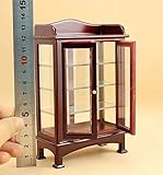 EatingBiting（R） 1:12 Dollhouse Miniature Doll Furniture Wooden Brown Display Cabinet Cupboard for Fairy Doll Home Scene 1:12 Dollhouse Miniature Doll Furniture Wooden Brown Display Cabin