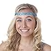 Hipsy 3pk Women's Adjustable NO SLIP Skinny Bling Glitter Headband Multi Pack