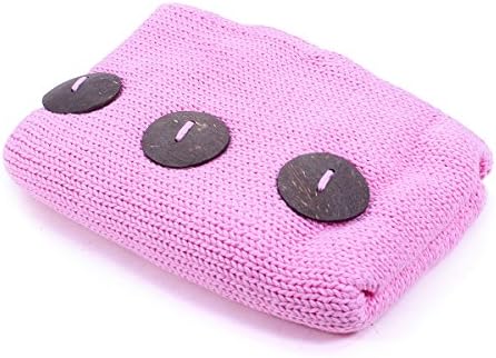Pure Handknit Womens Light Pink Original Button Wrap Sweater Apparel