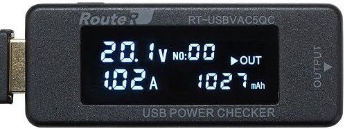 Amazon Co Jp ルートアール Qc3 0対応 Usb簡易電圧 電流チェッカー 積算機能 時間 ワットva同時表示対応 Rt Usbvac5qc パソコン 周辺機器
