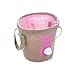 Easter Egg Basket for Kids Bunny Burlap Bag to Carry Eggs Candy and Gifts (Bunny Pink)