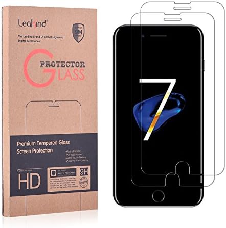Screen Protector for iPhone 7 Plus 6s 6Plus, LEAKIND 2-Pack Anti-Scratch Anti-Fingerprint High Clarify Hardness Tempered Glass (7plus film)