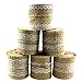 Kansing CSPRING 12PCS Natural Burlap Ribbon Roll White Lace Jute Trims Tape for Wedding Decoration 25Yards/900 Inch by