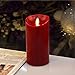 Flameless Real Wax Moving Wick LED Candle for Home/Party/Halloween/Christmas/Wedding Decor with Timer Control Cinnamon Scent 3.5
