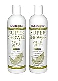 NutriBiotic Vanilla Chai Super Shower Gel (Pack of 2) with Matricaria, Cucumber, Comfrey and Grapefruit Seed Extract, 12 fl. oz.