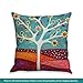 laime Throw Pillow Covers Natural Pattern Decorative Pillowcases 18x18inch (4 Pieces Set) Pillow Cases Home Car Decorative Trees and Birds