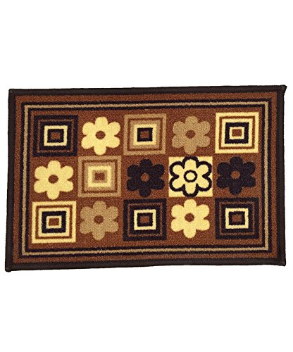 Athom Trendz Modern Living Polyester Door Mat - 14x22, Brown