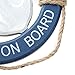 Wooden Nautical Life Ring Wall and Door Hanging Ornament Plaque,Welcome On Board,11.6