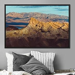 signwin Framed Canvas Wall Art Mountainscape Aerial Dramatic...