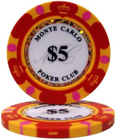 Amazon ノーブランド品 モンテカルロ 13 5g ポーカーチップ 25枚セット レッド 5 カジノチップ おもちゃ