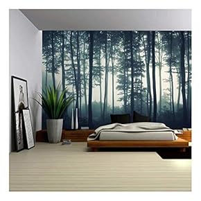Landscape Mural of a Misty Forest Wall Mural