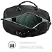 Weekender Bag in Black - Carry On Duffel Tote Bag with Brass Finishing