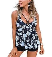 LERUCCI Women's Two Piece Swimsuits with Boyshort Tankini Bathing Suit for Lady Swimming Suits