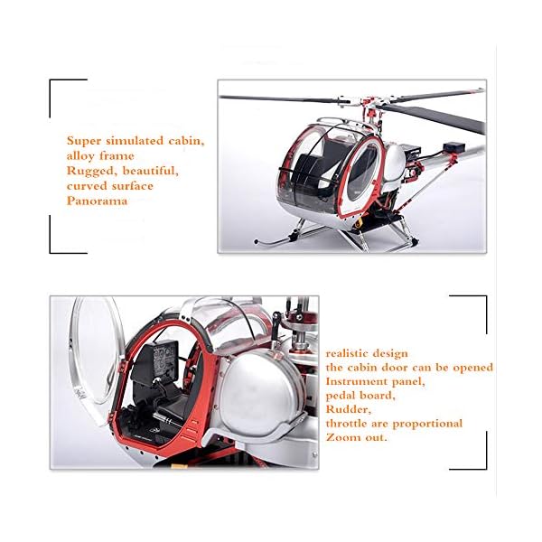 WEIFLY Fernbedienung Hubschrauber RC Drone, 9-Kanal mit Gyroskop Errichtet für Stabilität, Simulation Full Metal Hoch… – Bild 8