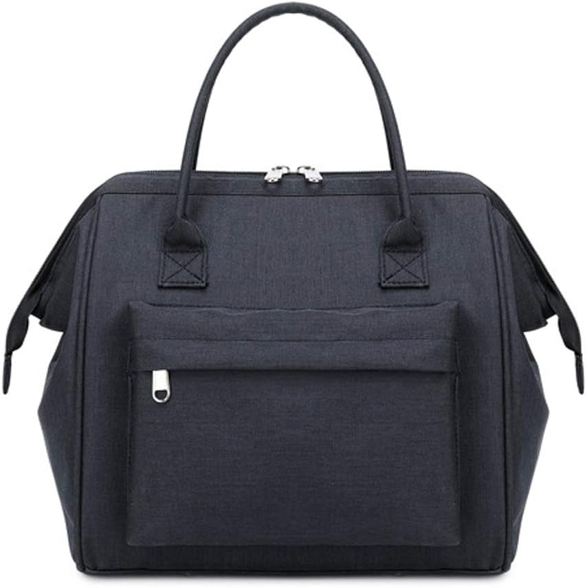 Large Tote Lunch Bag for Women Men with Front and Back Pockets Insulated Lunch Container Holder for Work Picnic Trip Reusable Waterproof
