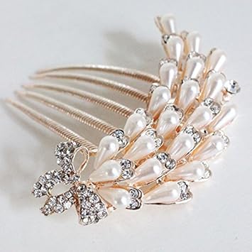 Khskx A Simple Ball Bride Headdress Bead Mori Side Hair Makeup