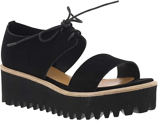 all black flatform sandals