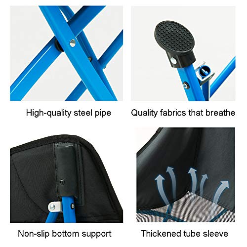 HRXS Campingstuhl, ultraleichter, klappbarer Angelstuhl, kompakter tragbarer Outdoor-Stuhl mit Tragetasche, für Outdoor… – Bild 4