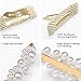 Pearl Hair Clips for Women Girls, J-MEE 4pcs Non-Slip Artificial Pearl Barrettes Bobby Pins Snap Clips Bling Hairpins Decorative Hairgrip Accessories for Party, Daily life, Work, School, Holiday