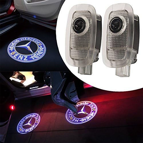 2PCS LED Car Door Logo Projector Courtesy Shadow Lights Emblem Mercedes Benz M-class  ML-class  W164 5D 2006 GL-class X164  5D 2006 A-class  W169  5D 2005 SLS-class C197 2D 2010 C-class  W204  4D 200