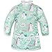 Pikababy Long Sleeved Bib | Easy-Wear & Take-off Bibs with Pocket | Washable Easy-Clean Bibs | Waterproof Baby Bibs | Stain & Odor Resistant Smock | Baby Boy Girl | 6-24 Months (Blue Unicorn)