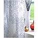 Hedda Blad 2 Pairs of Curtains, 4 Panels, White/Black Floral Pattern