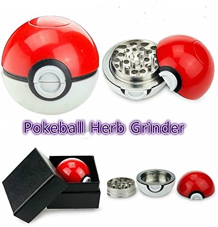 Perfect Lily Pokemon Grinder Pokeball Grinder Tobacco Spice Herb Grinder, Plant &amp; Food Grinder With Pollen Catcher