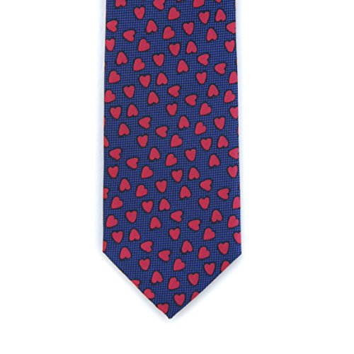 Men's Valentine's Day Necktie - Heart Necktie - Valentine's day Tie for Men - Red Heart Tie - Cardiologist Necktie - by Opal & Ivy - Ships 2 day Priority Mail