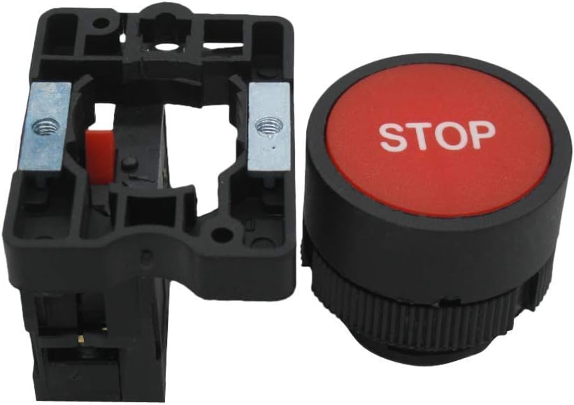 LC LICTOP DPST Momentary Push Button Switch - 1 Green NO & 1 Red NC, 660V AC, 22mm Panel Mount