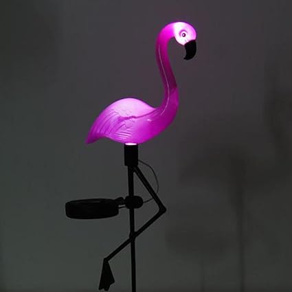 Amazon Com Leiyini Solar Stake Light Pink Flamingo Lawn Lamp