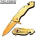 GIFTS INFINITY Free Engraving - Tac Force Titanium Coated Stainless Steel Pocket Glass Breaker Knife