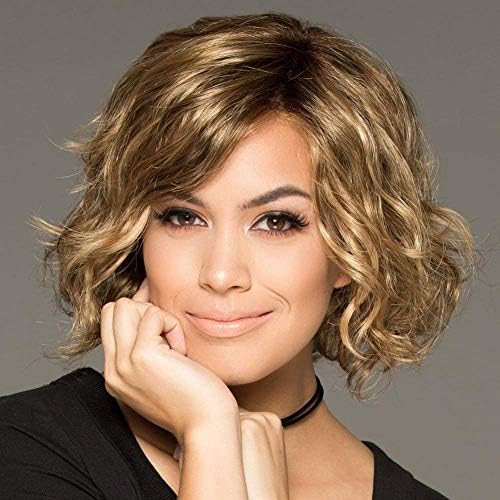DANTB Medium and Long Wig Synthetic Wigs Realistic Looking Natural Wavy for Women Wig with Free Wig Cap
